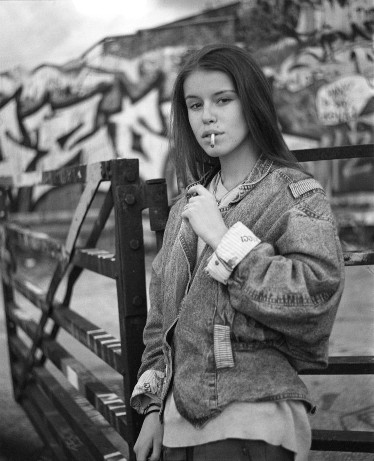 Generation Z Gril smoking